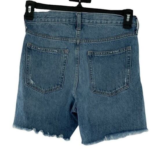 GAP Boyfriend Shorts Womens 0/25R Distressed Cutoff Hem Button Zip Pockets Denim - Picture 4 of 8